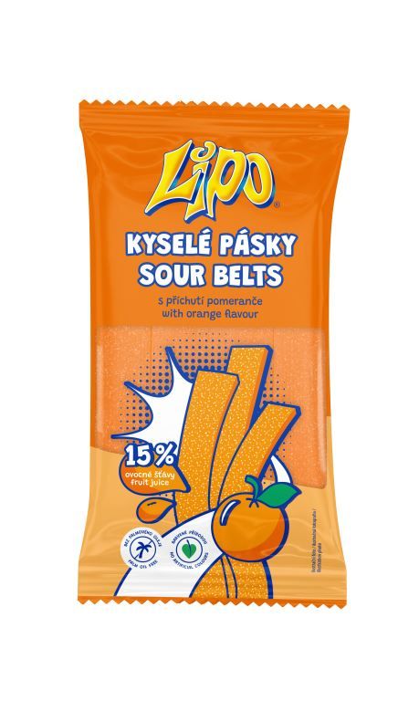 LIPO kysel&eacute; p&aacute;sky pomeranč 80g