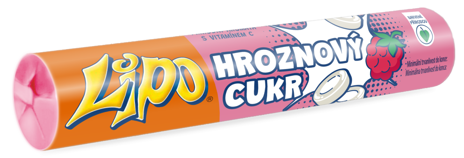LIPO Hroznový cukr  malina s vitaminem C 32g