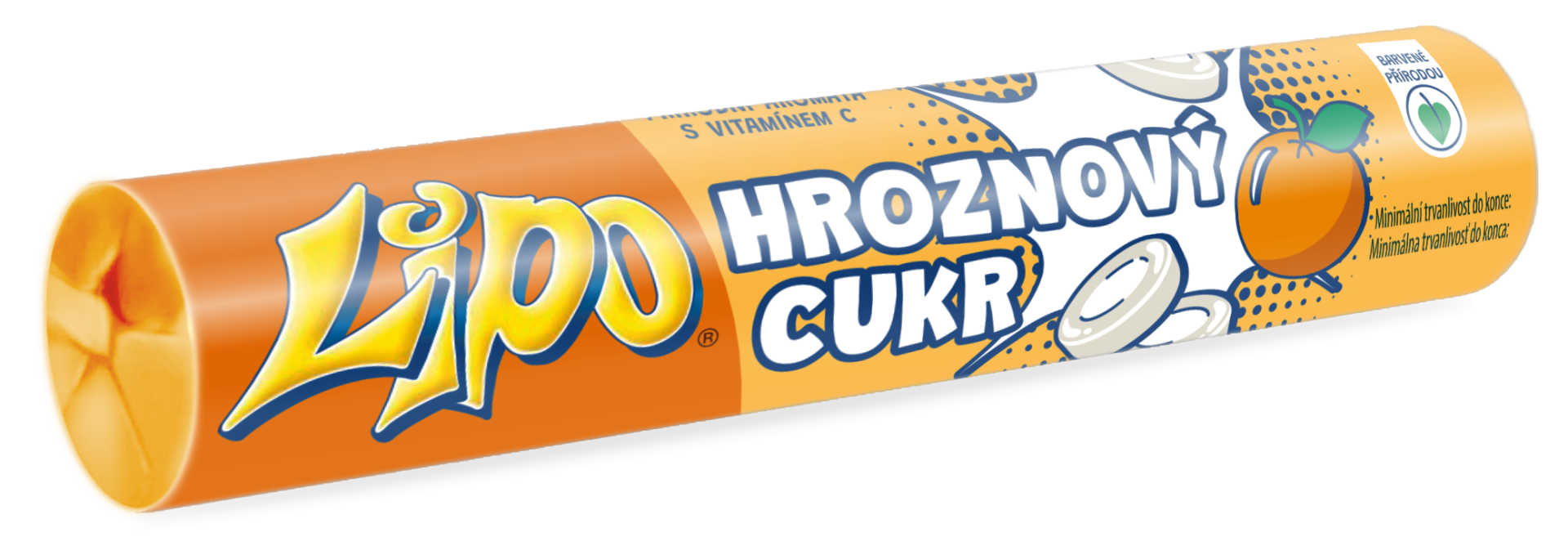 LIPO Hroznový cukr  pomeranč s vitaminem C 32g